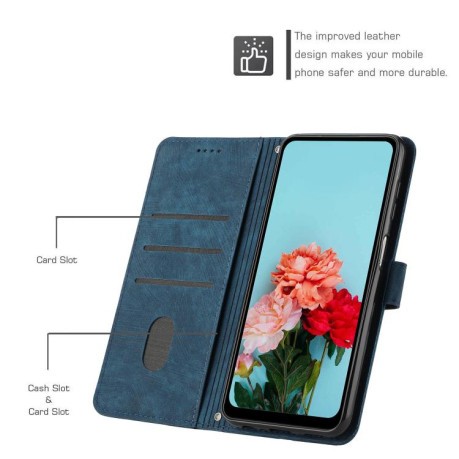 Чехол-книжка Skin Feel Stripe Pattern для Infinix Note 50 4G / 50 Pro 4G - синий