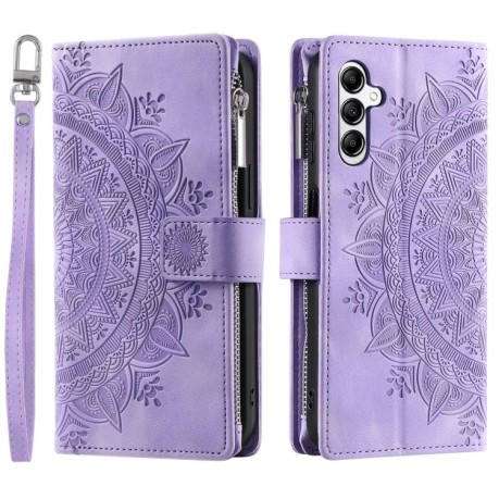 Чехол-книжка Multi-Card Totem Zipper Leather для Samsung Galaxy A36 - фиолетовый