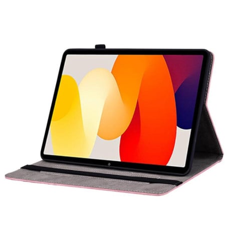 Чехол-книжка Butterfly Rose Embossed для Xiaomi Redmi Pad 2 / Xiaomi Redmi Pad SE 11 2025 - розовый