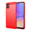 Протиударний чохол Brushed Texture Carbon Fiber Samsung Galaxy A05 - червоний