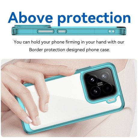 Противоударный чохол Colorful Acrylic Series для Xiaomi 15 - синий