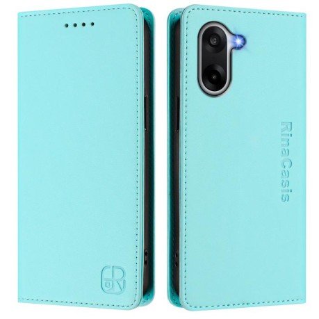 Чехол-книжка Retro Skin Feel Business Magnetic на OnePlus Ace 5 Racing — мятный