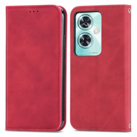 Чохол-книжка Retro Skin Feel Business Magnetic для OnePlus Nord N30 SE - червоний