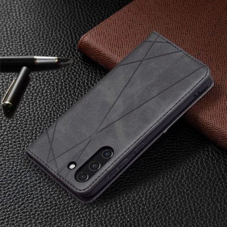 Чохол-книжка Rhombus Texture Samsung Galaxy S21 FE - чорний