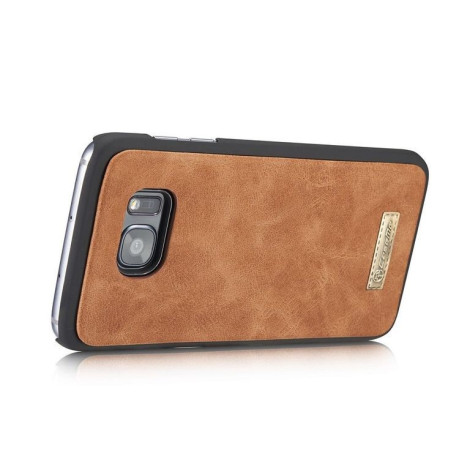 Шкіряний чохол-гаманець CaseMe з відділенням для кредитних карток на Samsung Galaxy S7 Edge/ G935-коричневий