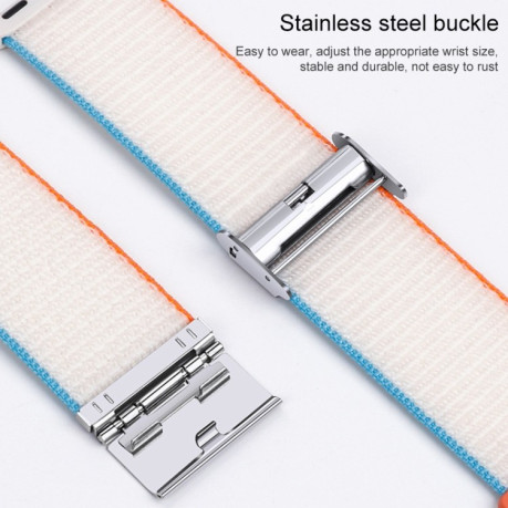 Ремешок Metal Buckle Nylon Strap для Apple Watch Ultra 49mm /45mm /44mm /42mm - синий