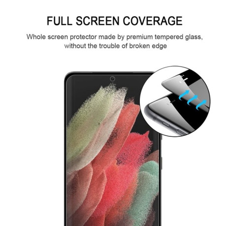 Защитное стекло 3D Full Glue Full Screen на Samsung Galaxy S22 Ultra 5G - черный