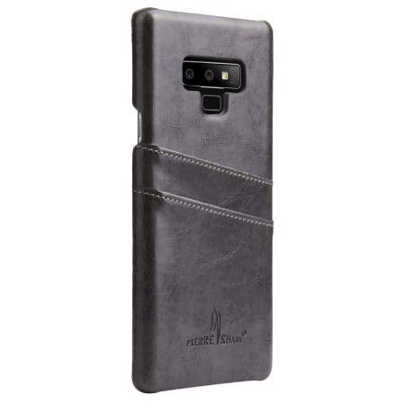 Шкіряний чохол Fierre Shann Retro Oil Wax Texture на Samsung Galaxy Note9-чорний