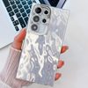 Протиударний чохол Plating Glitter Texture TPU with Lens Film для Samsung Galaxy S25 Ultra 5G - White Wrinkles