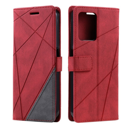 Чехол-книжка Skin Feel Splicing на Realme C35 - красный