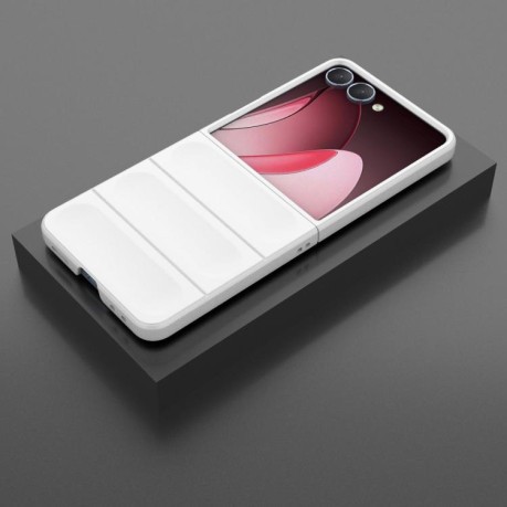 Силіконовий чохол Magic Flannel для Samsung Galaxy Flip 7 5G - білий