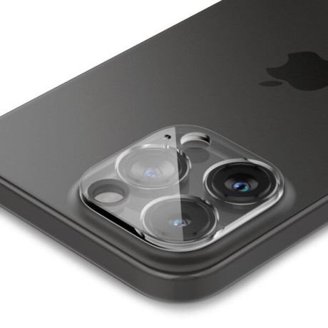 Комплект защитных стекол 2шт на камеру Spigen Optik.Tr Camera Lens для iPhone 14 Pro / 14 Pro Max / 15 Pro / 15 Pro Max - transparent