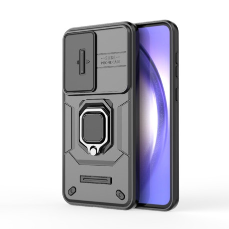 Противоударный чехол Sliding Camshield для Samsung Galaxy A56 5G - черный