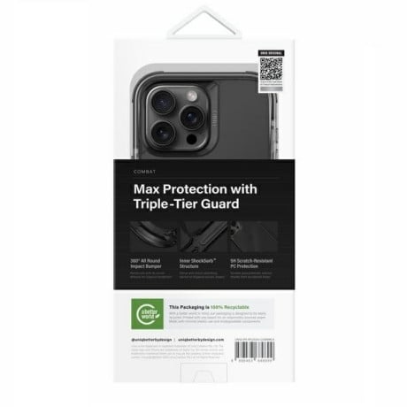 Оригінальний чохол UNIQ Combat Magclick Charging на iPhone 16 Pro Max - Black