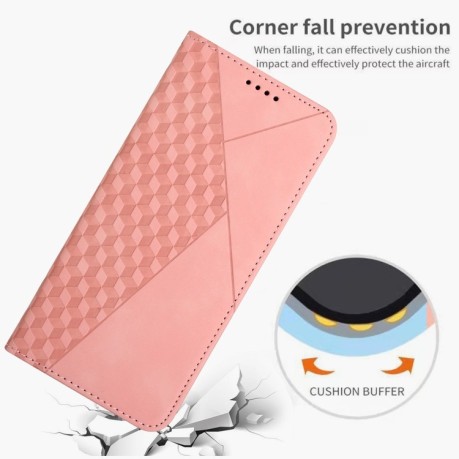Чехол-книжка Diamond Splicing Skin Feel для Xiaomi 13 Pro - розовое золото
