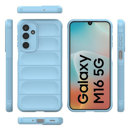 Силіконовий чохол Magic Flannel для Samsung Galaxy M16 5G - блакитний