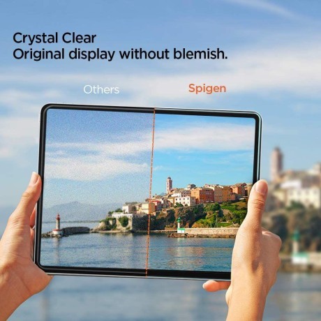 Защитное каленое стекло Spigen Glas.Tr Slim для iPad Air 4 2020 / iPad Pro 11 2020/2021