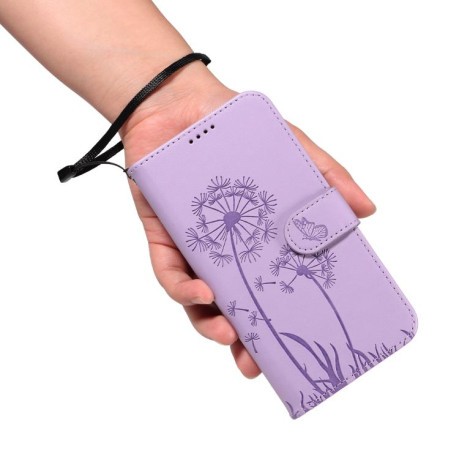 Чехол-книжка Dandelion Embossed Pattern Flip Leather для OPPO A5 Pro 5G Global - фиолетовый