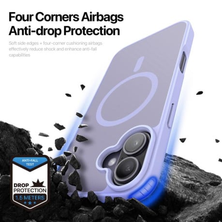 Чохол DUX DUCIS Yind Series із MagSafe гібрид на iPhone 17 - фіолетовий