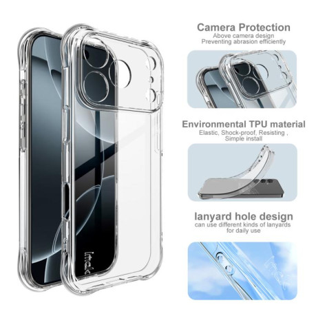 Чехол imak Shockproof Airbag для iPhone 17 Pro - прозрачный