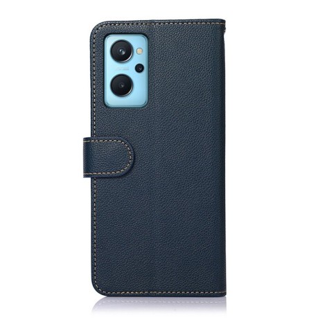 Чохол-книжка KHAZNEH Litchi Texture для Realme 9i/OPPO A76/A96 - синій