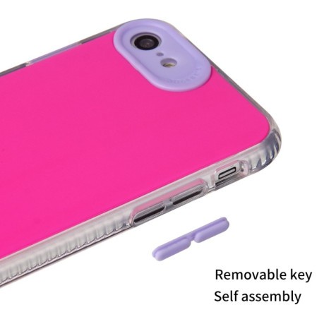 Акриловый чехол Fine Hole Series на iPhone SE 3/2 2022/2020/8/7 - пурпурно-красный