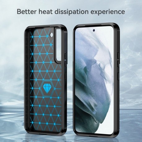 Протиударний чохол Brushed Texture Carbon Fiber на Samsung Galaxy S23 Ultra 5G - чорний