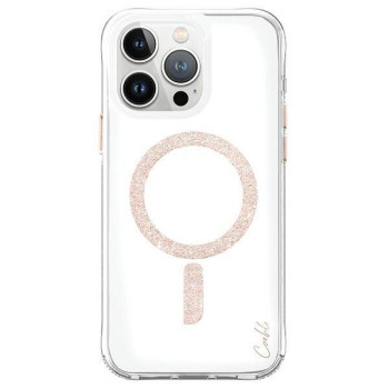 Оригинальный чехол Uniq Coehl Glace Magnetic Chargingr для iPhone 15 Pro - pink-gold/rose gold