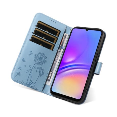 Чехол-книжка Dandelion Embossed Pattern Flip Leather на Samsung Galaxy A07 5G - голубой