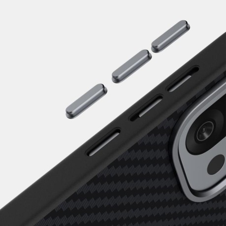 Ультратонкий чехол ABEEL 6D Micro Relief MagSafe Magnetic на OnePlus 13T - чорно-синій