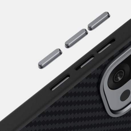 Ультратонкий чехол ABEEL 6D Micro Relief MagSafe Magnetic на OnePlus 13T - чорно-червоний