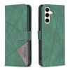 Чохол-книжка Rhombus Texture для Samsung Galaxy S23 FE 5G - зелений