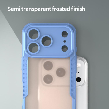 Противоударный чехол Armor Glaze PC Hybrid для iPhone 17 Pro - синий