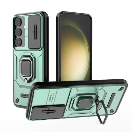 Протиударний чохол Sliding Camshield  для Samsung Galaxy S25+ 5G - зелений