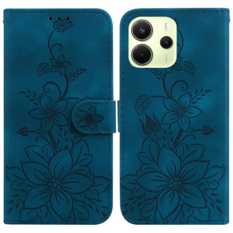 Чохол-книжка Lily Embossed Leather для Xiaomi Redmi Note 14 4G 164.84mm - синій