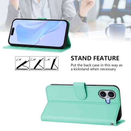 Чохол-книжка Skin Feel S-type для iPhone 16 Plus - зелений