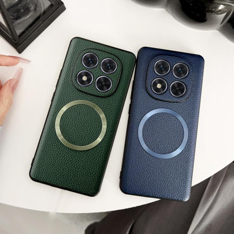 Противоударный чехол CD Magsafe Magnetic Litchi Texture для Xiaomi Redmi Note 14 Pro 4G - черный
