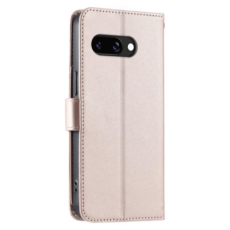 Чехол-книжка Ring Buckle Rhombic Leather для Google Pixel 9a - золото