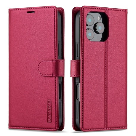 Чохол-книжка LCIMEEKE L2 Series Detachable Magsafe для iPhone 16 Pro Max - червоний