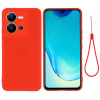 Силиконовый чехол Solid Color Liquid Silicone на Vivo V25 5G / V25E 5G / X80 Lite 5G - красный