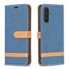 Чохол-книжка Color Matching Denim Texture на Samsung Galaxy A25 5G - синій