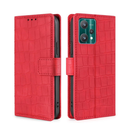 Чохол-книжка Skin Feel Crocodile Texture для Realme 9 Pro - червоний
