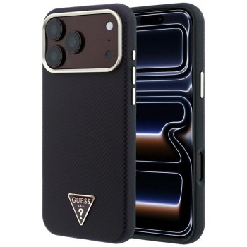 Оригінальний чохол Guess Kevlar Triangle Logo з MagSafe на iPhone 17 Pro Max / 18 Pro Max - Burgundy