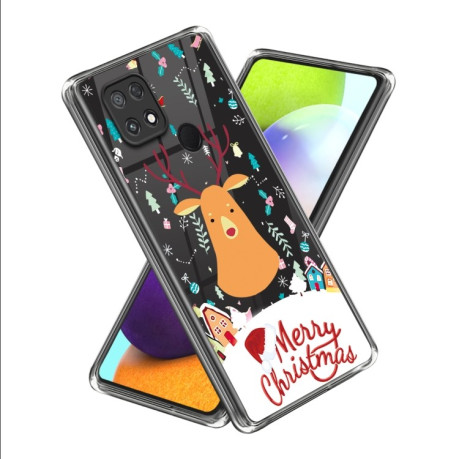Противоударный чехол Christmas Patterned для Xiaomi Poco C40/Redmi 10c - Christmas Elk