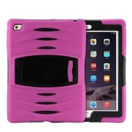Противоударный 3 в 1 Powerful Shock-proof Detachable на iPad Air 2 (iPad 6)  розовый