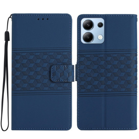 Чохол-книжка Diamond Embossed Skin Feel для Xiaomi Redmi Note 14 4G - синій