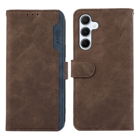 Чехол-книжка ABEEL Color Block Magnetic RFID Leather на Samsung Galaxy A26 5G - Brown-Blue