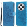 Чехол-книжка 7-petal Flowers Embossing для Xiaomi Redmi 14C 4G/Poco C75/Redmi A4 5G - синий