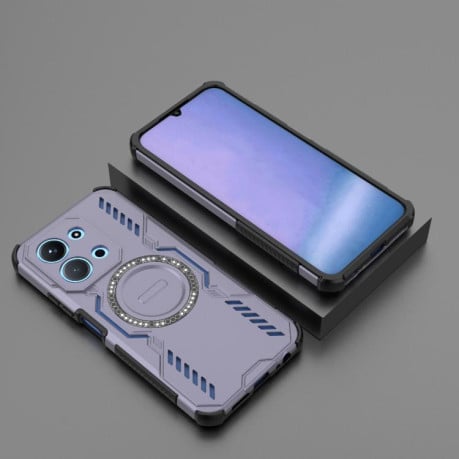 Протиударний чохол Butterfly Armor з MagSafe на Xiaomi Redmi 15C 5G / 4G EU 173mm - фіолетовий