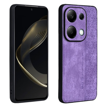 Чехол AZNS с 3D-тиснением и мягким покрытием Skin Feel на Xiaomi Redmi Note 13 Pro 4G / Poco M6 Pro 4G - фиолетовый